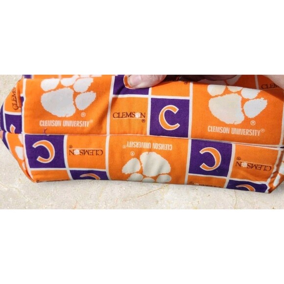 Clemson Tigers NCAA  Tote Bag Handmade In SC Lined Shoulder Strap Snap Closure - Picture 3 of 4